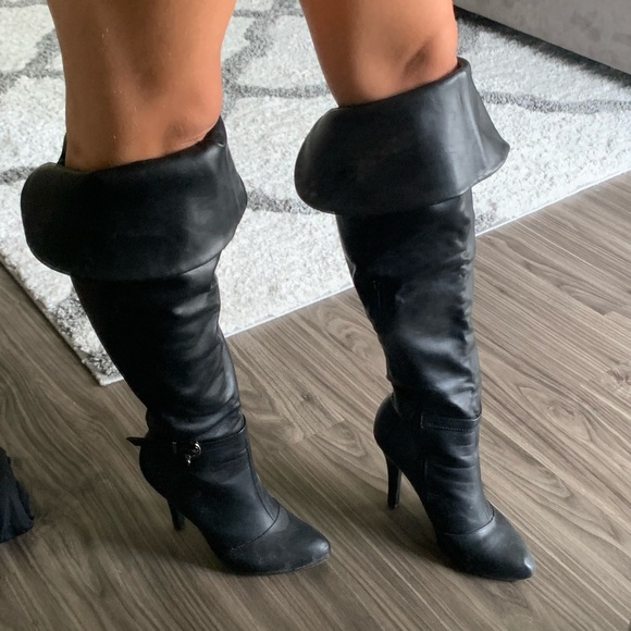 Knee high black heels - Picture 3 of 7